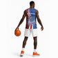 Cape Verde Christmas Basketball Jersey Festive Pattern Christmas Tree and National Emblem Motif TS04