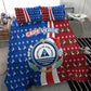 Cape Verde Christmas Bedding Set Festive Pattern Christmas Tree and National Emblem Motif - African Pride