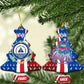Cape Verde Christmas Ceramic Ornament Festive Pattern Christmas Tree and National Emblem Motif - African Pride