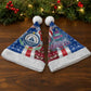 Cape Verde Christmas Santa Hat Festive Pattern Christmas Tree and National Emblem Motif - African Pride