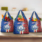 Cape Verde Christmas Grocery Bag Festive Pattern Christmas Tree and National Emblem Motif - African Pride