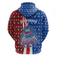 Cape Verde Christmas Hoodie Festive Pattern Christmas Tree and National Emblem Motif - African Pride