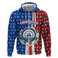 Cape Verde Christmas Hoodie Festive Pattern Christmas Tree and National Emblem Motif - African Pride