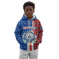 Cape Verde Christmas Kid Hoodie Festive Pattern Christmas Tree and National Emblem Motif - African Pride