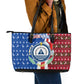 Cape Verde Christmas Leather Tote Bag Festive Pattern Christmas Tree and National Emblem Motif - African Pride