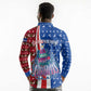 Cape Verde Christmas Long Sleeve Polo Shirt Festive Pattern Christmas Tree and National Emblem Motif - African Pride