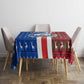 Cape Verde Christmas Tablecloth Festive Pattern Christmas Tree and National Emblem Motif - African Pride