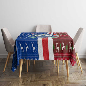Cape Verde Christmas Tablecloth Festive Pattern Christmas Tree and National Emblem Motif - African Pride
