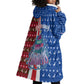 Cape Verde Christmas Wearable Blanket Hoodie Festive Pattern Christmas Tree and National Emblem Motif - African Pride