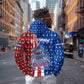 Cape Verde Christmas Zip Hoodie Festive Pattern Christmas Tree and National Emblem Motif - African Pride