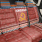 Angola Christmas Back Car Seat Cover Snowflake Pattern Tribal Santa Claus Motif - African Pride