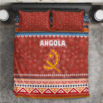 Angola Christmas Bedding Set Snowflake Pattern Tribal Santa Claus Motif - African Pride
