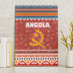 Angola Christmas Canvas Wall Art Snowflake Pattern Tribal Santa Claus Motif - African Pride