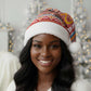 Angola Christmas Santa Hat Snowflake Pattern Tribal Santa Claus Motif - African Pride