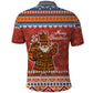 Angola Christmas Polo Shirt Snowflake Pattern Tribal Santa Claus Motif - African Pride