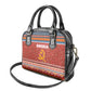 Angola Christmas Shoulder Handbag Snowflake Pattern Tribal Santa Claus Motif - African Pride