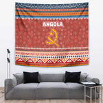 Angola Christmas Tapestry Snowflake Pattern Tribal Santa Claus Motif - African Pride