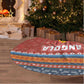 Angola Christmas Tree Skirt Snowflake Pattern Tribal Santa Claus Motif - African Pride