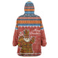 Angola Christmas Wearable Blanket Hoodie Snowflake Pattern Tribal Santa Claus Motif - African Pride