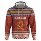 Angola Christmas Zip Hoodie Snowflake Pattern Tribal Santa Claus Motif - African Pride
