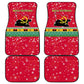 Angola Christmas Car Mats Santa Gifts and National Flag Map Motif - African Pride