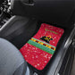 Angola Christmas Car Mats Santa Gifts and National Flag Map Motif - African Pride