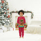 Angola Christmas Pajama Set Santa Gifts and National Flag Map Motif - African Pride