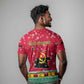 Angola Christmas T shirt Santa Gifts and National Flag Map Motif - African Pride
