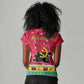Angola Christmas Women V-Neck T-Shirt Santa Gifts and National Flag Map Motif - African Pride