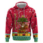 Angola Christmas Zip Hoodie Santa Gifts and National Flag Map Motif - African Pride