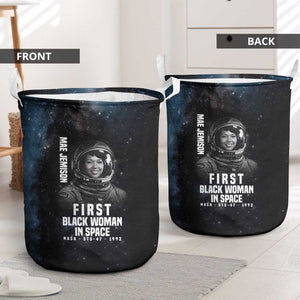 Mae Jemison Laundry Basket with NASA Spacesuit Portrait, First Black Woman - African Pride