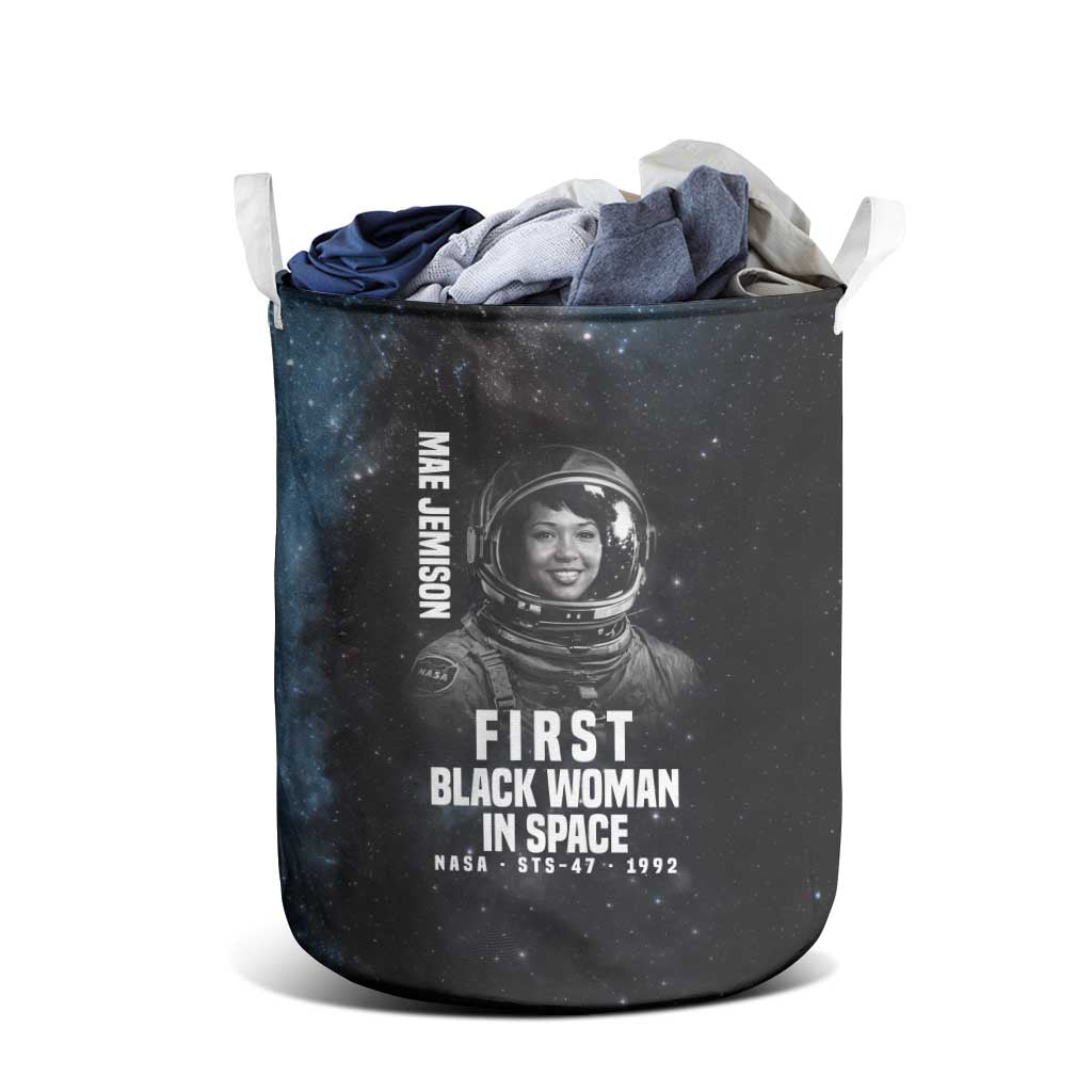 Mae Jemison Laundry Basket with NASA Spacesuit Portrait, First Black Woman - African Pride