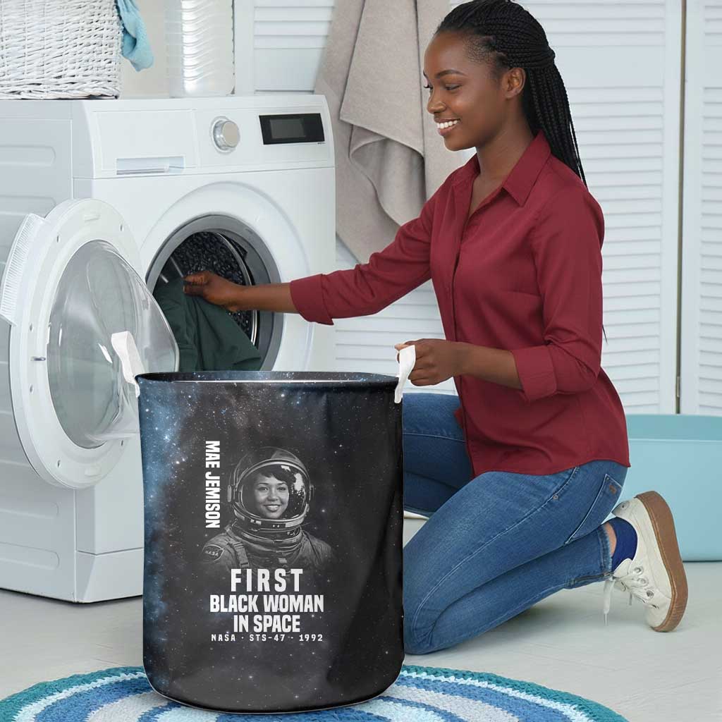 Mae Jemison Laundry Basket with NASA Spacesuit Portrait, First Black Woman - African Pride