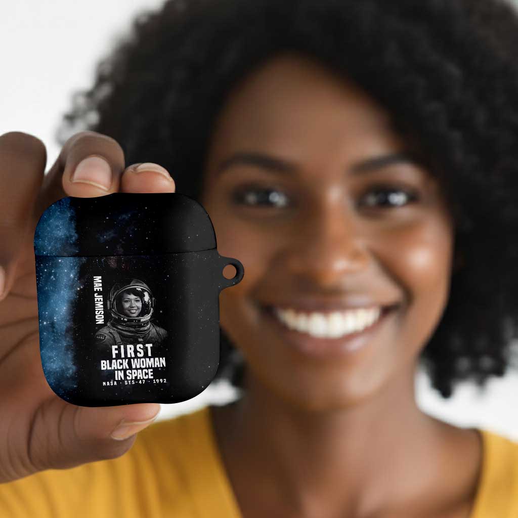 Mae Jemison AirPods Case with NASA Spacesuit Portrait, First Black Woman - African Pride