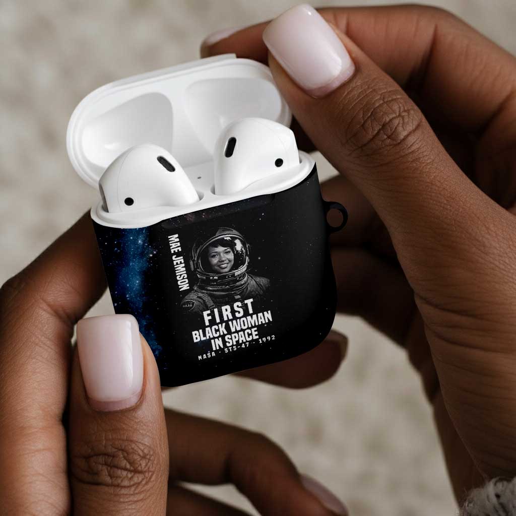 Mae Jemison AirPods Case with NASA Spacesuit Portrait, First Black Woman - African Pride