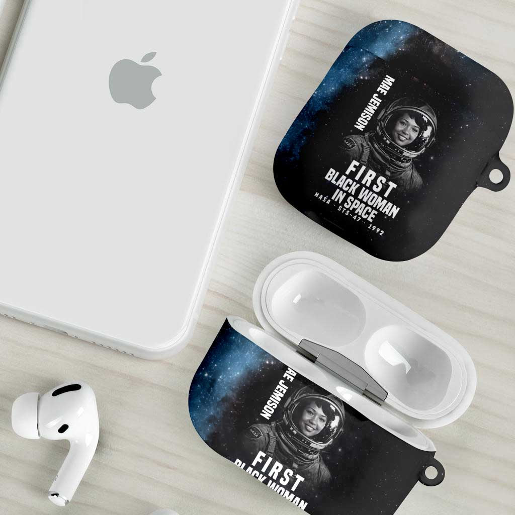 Mae Jemison AirPods Case with NASA Spacesuit Portrait, First Black Woman - African Pride