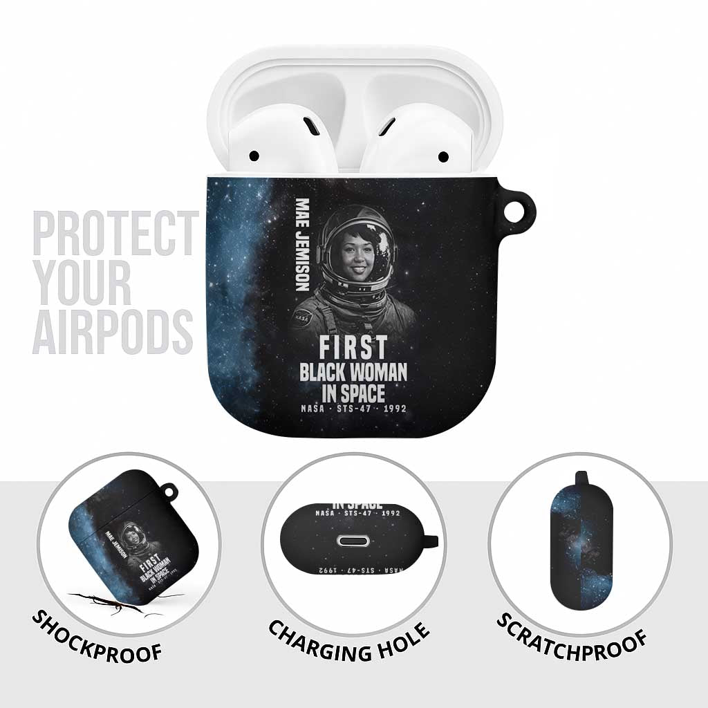 Mae Jemison AirPods Case with NASA Spacesuit Portrait, First Black Woman - African Pride
