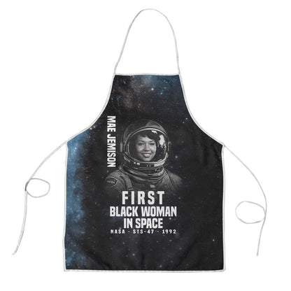 Mae Jemison Apron with NASA Spacesuit Portrait, First Black Woman - African Pride