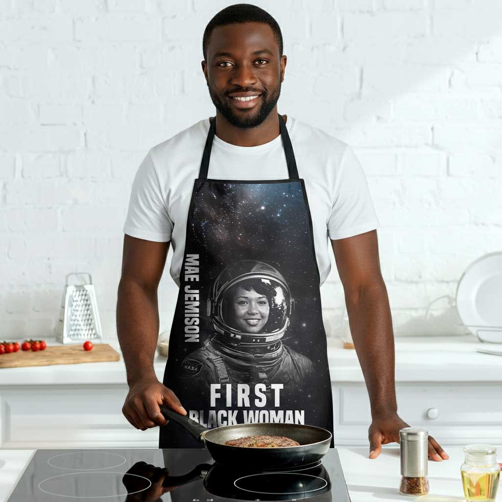 Mae Jemison Apron with NASA Spacesuit Portrait, First Black Woman - African Pride