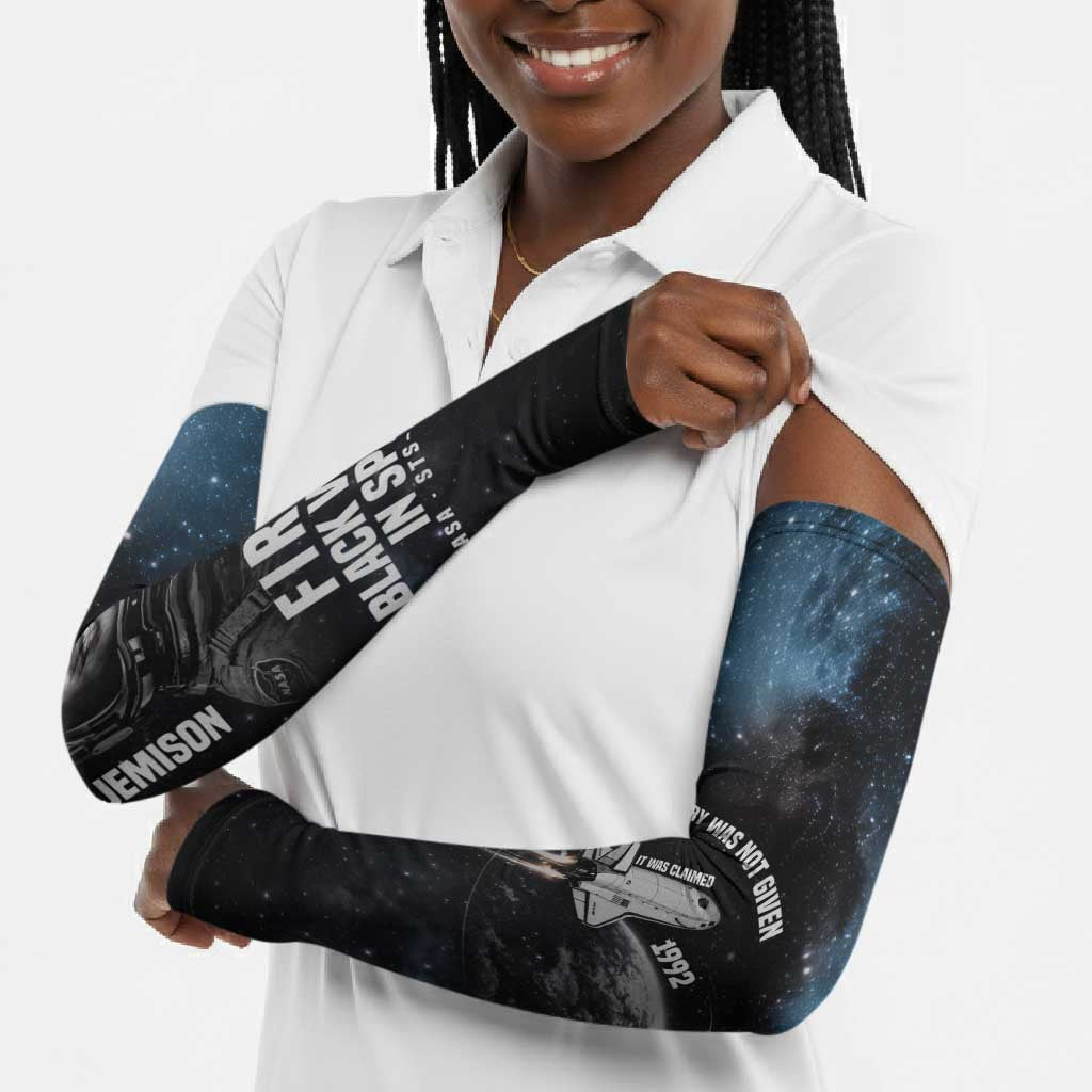Mae Jemison Arm Sleeves with NASA Spacesuit Portrait, First Black Woman - African Pride