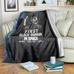 Mae Jemison Blanket with NASA Spacesuit Portrait, First Black Woman - African Pride