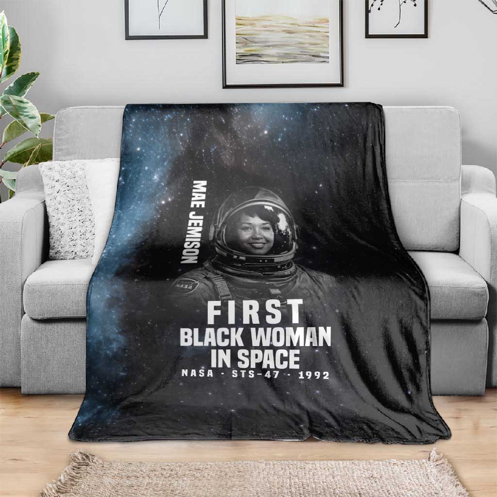 Mae Jemison Blanket with NASA Spacesuit Portrait, First Black Woman - African Pride