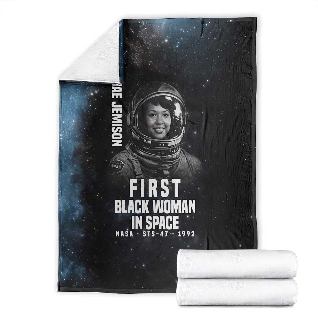 Mae Jemison Blanket with NASA Spacesuit Portrait, First Black Woman - African Pride