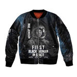 Mae Jemison Bomber Jacket with NASA Spacesuit Portrait, First Black Woman - African Pride