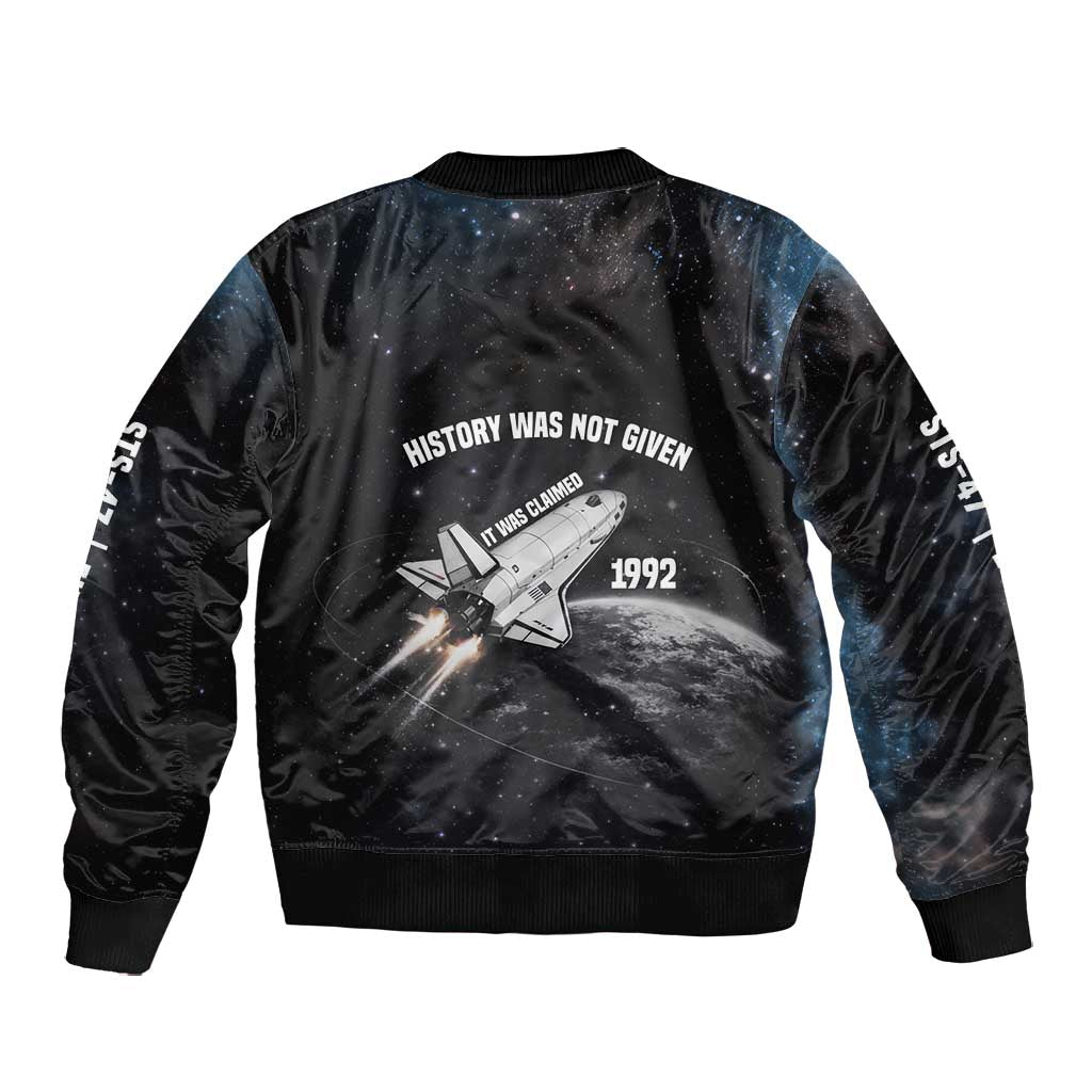 Mae Jemison Bomber Jacket with NASA Spacesuit Portrait, First Black Woman - African Pride