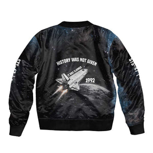 Mae Jemison Bomber Jacket with NASA Spacesuit Portrait, First Black Woman - African Pride