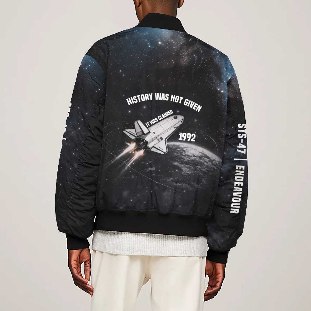 Mae Jemison Bomber Jacket with NASA Spacesuit Portrait, First Black Woman - African Pride