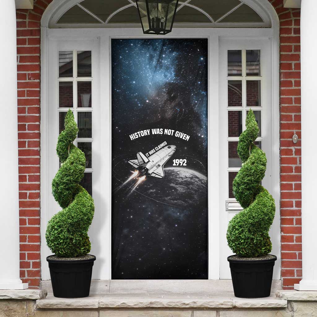 Mae Jemison Door Cover with NASA Spacesuit Portrait, First Black Woman - African Pride