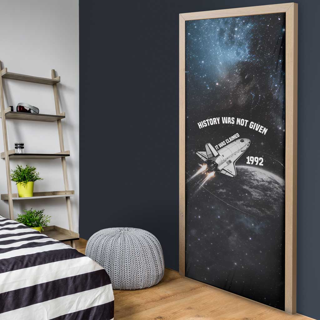 Mae Jemison Door Cover with NASA Spacesuit Portrait, First Black Woman - African Pride