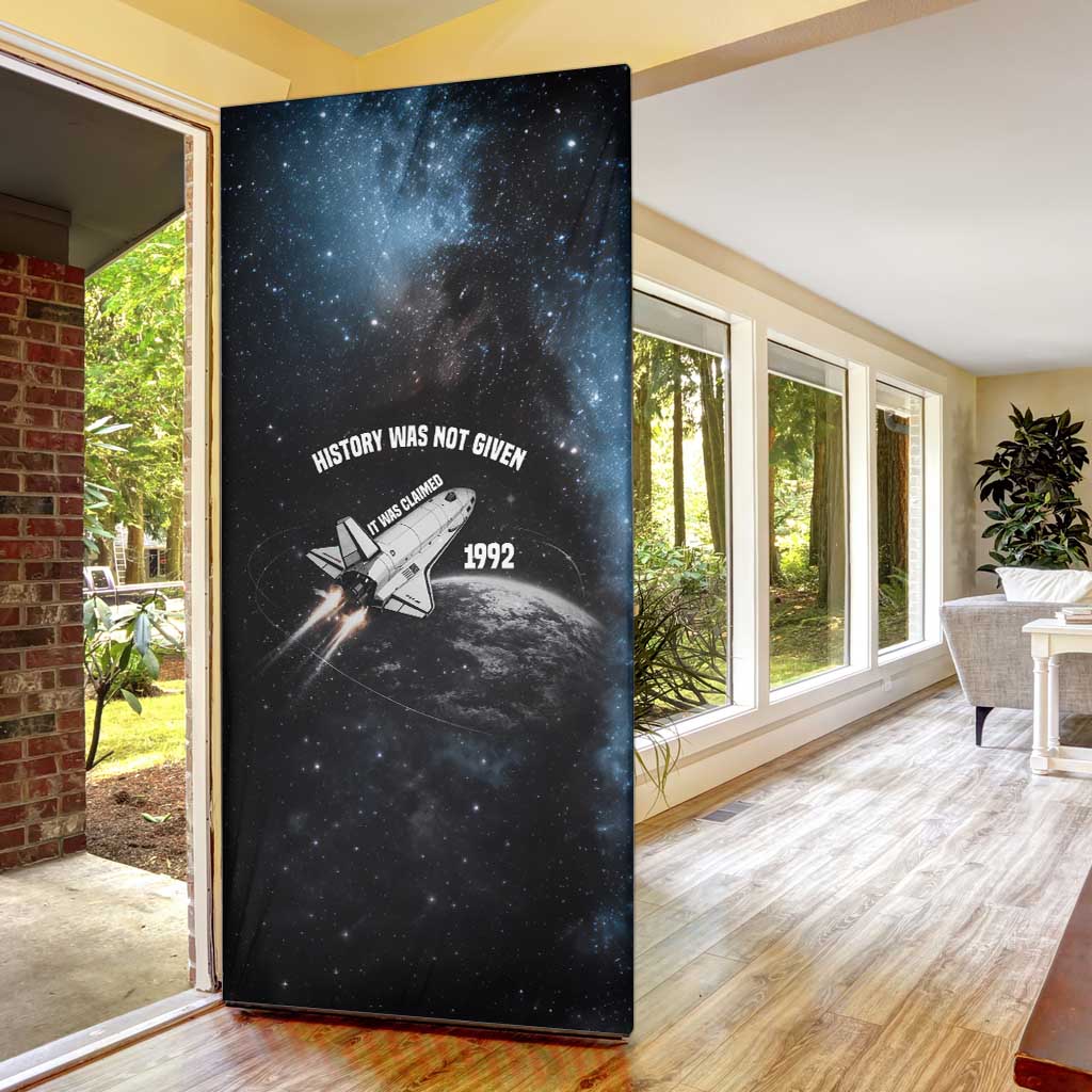 Mae Jemison Door Cover with NASA Spacesuit Portrait, First Black Woman - African Pride